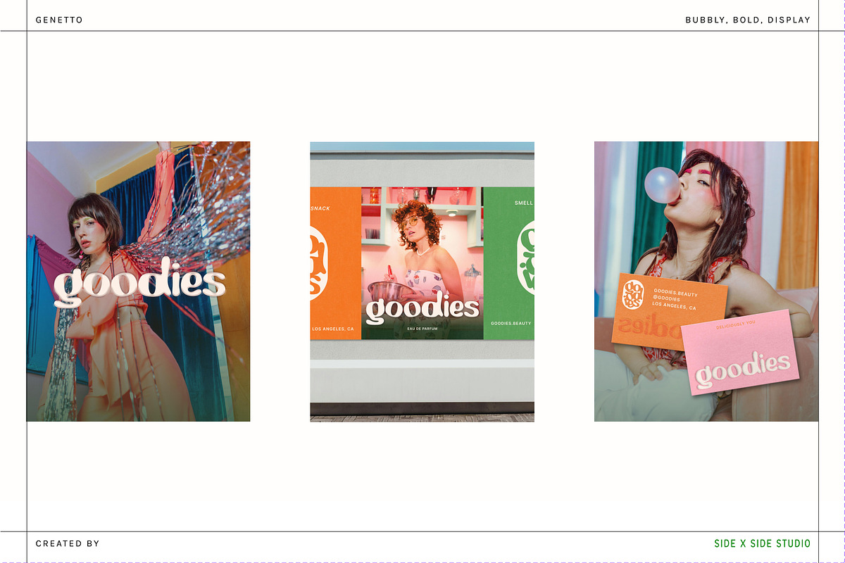 Genetto Display Font + Illustrations, a Sans Serif Font by Side X Side Studio (Photo 4 of 8)