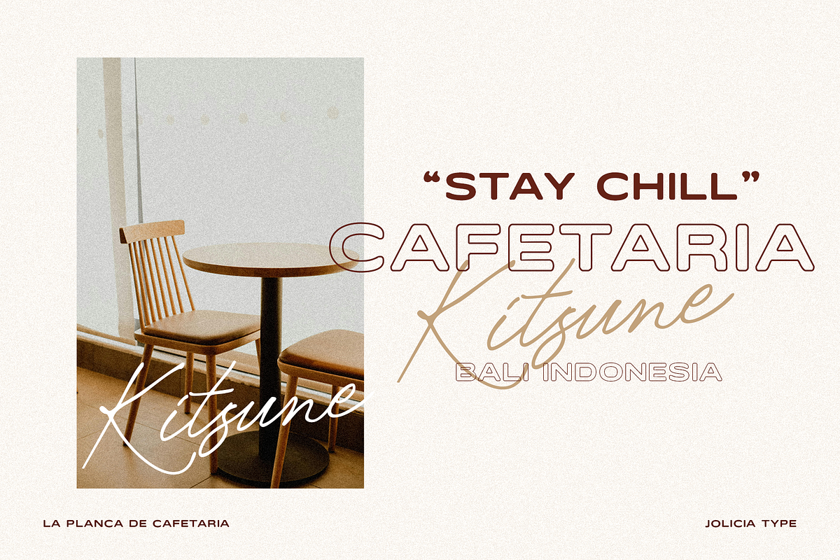 La Planca de Cafetaria | Font Duo, a Font by Jolicia Type (Photo 3 of 15)