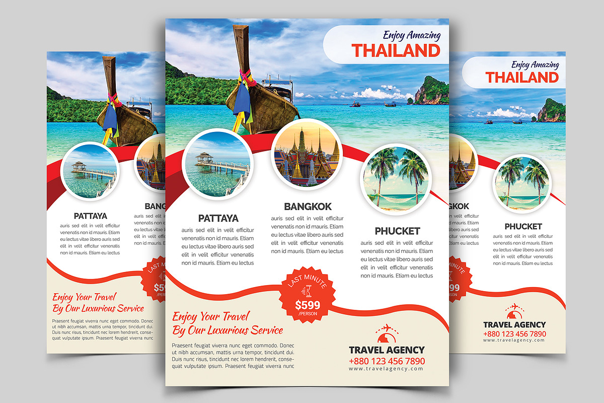 10 Travel Flyers Bundle 90% OFF, a Flyer Template by Imagine Design Studio (Photo 6 of 12)