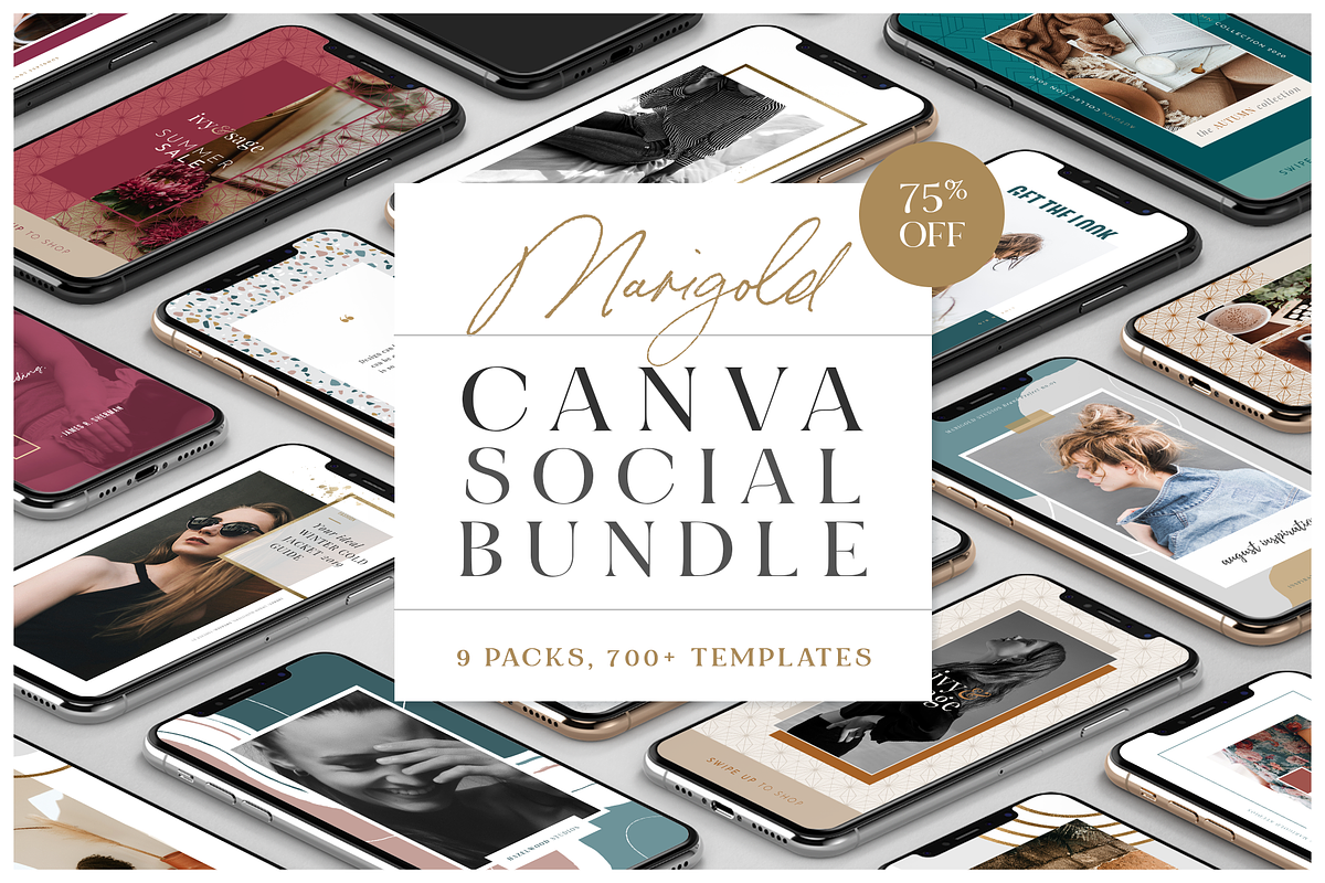 MARIGOLD | Instagram Canva Bundle, a Social Media Template by Marigold Studios (Photo 1 of 48)