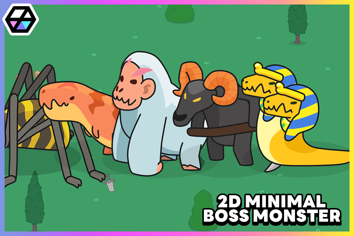 2D Minimal - Boss Monsters, an Animal Illustration by LAYERLAB (Photo 2 of 9)