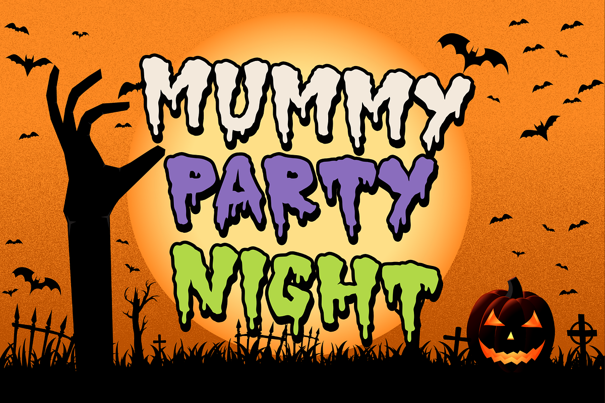 Lazy Mummy is a Duo Halloween font, a Handwritten Font by Brown Cupple (Photo 5 of 11)