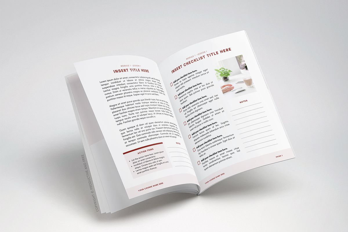 Canva Workbook Template Courses, a Magazine Template by ProductiveandFree (Photo 15 of 21)