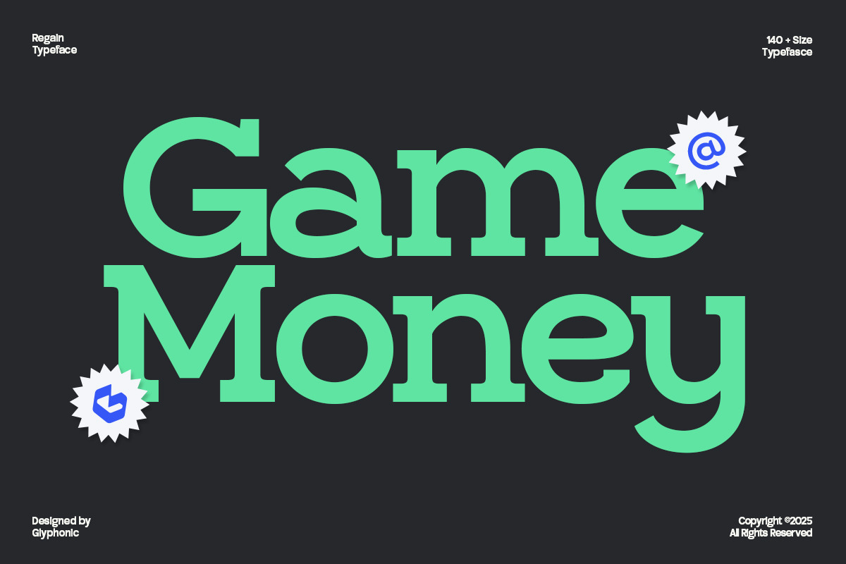 GC Regain - Display Bold Slab Serif, a Slab Serif Font by Glyphonic (Photo 8 of 15)
