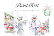 Pastel Noel - Magical Winter Set, a Seasonal Illustration by studioequinox (Thumbnail 4 of 10)