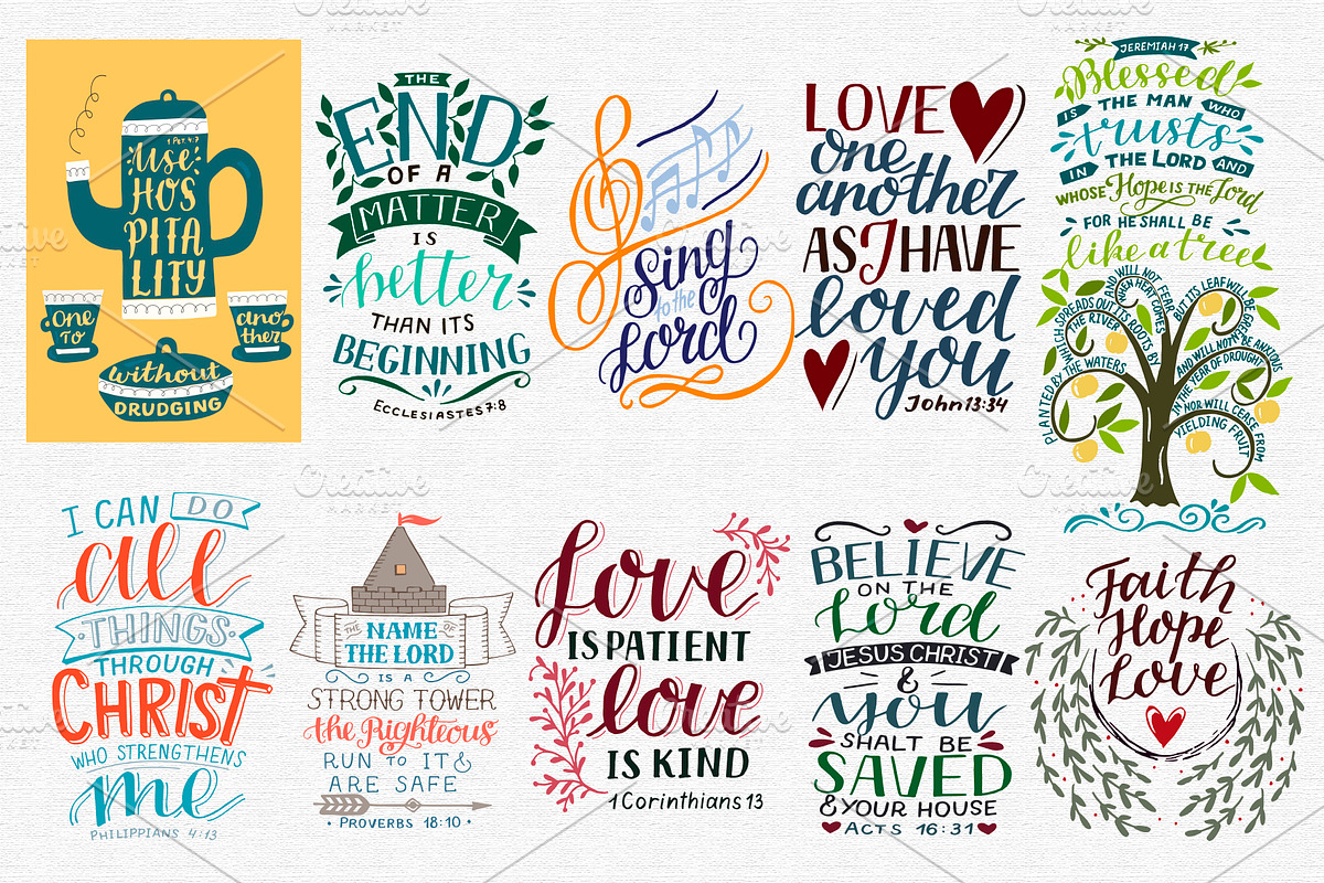 NEW BUNDLE 30 BIBLE VERSES, an Illustration by Ola-la-la (Photo 3 of 8)