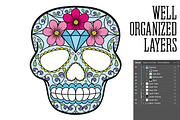 Calavera Vector Design, an Illustration by BAD TASTE (Thumbnail 2 of 7)