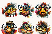 Whimsical Fish Clipart Bundle, an Animal Illustration by Design Scotch (Thumbnail 2 of 8)