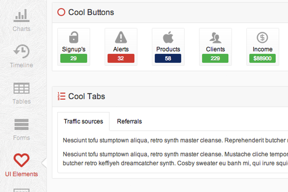 Sunrise Admin, a Bootstrap Template by Creative Themes (Photo 4 of 5)