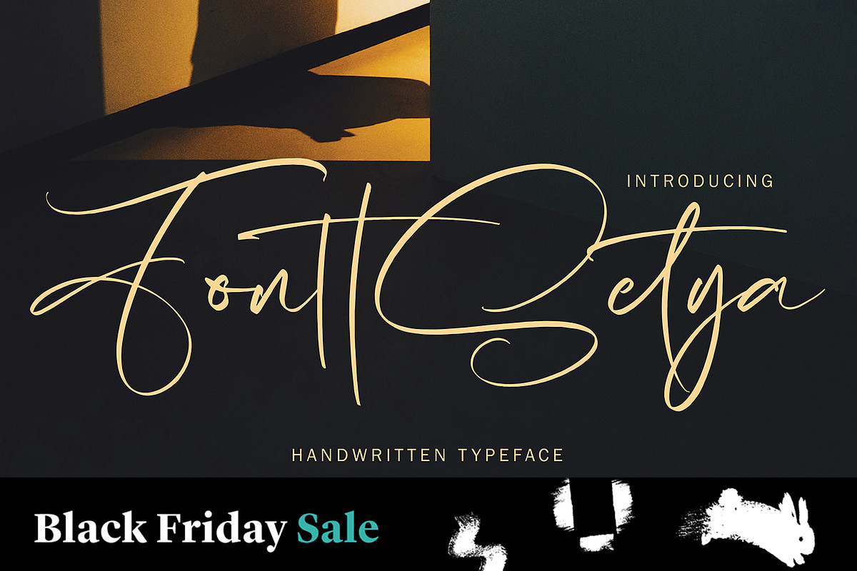 FonttSetya Black Friday, a Script Font by pineungtype (Photo 1 of 8)