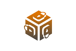 modern and elegant cube padlock logo, a Branding & Logo Template by Rasagama Studio