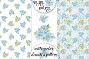 Forget-me-not. Watercolor set., a Decorative Illustration by maritime_m (Thumbnail 2 of 3)