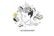 Isometric Lined Illustrations Set, an Education Illustration by Rassko (Thumbnail 9 of 13)