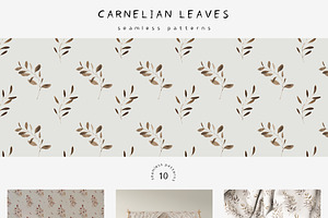 Carnelian Leaves Watercolor Fonts