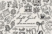 Summer Beach Vacation Doodle Bundle, a Seasonal Illustration by The October Creative (Thumbnail 4 of 13)
