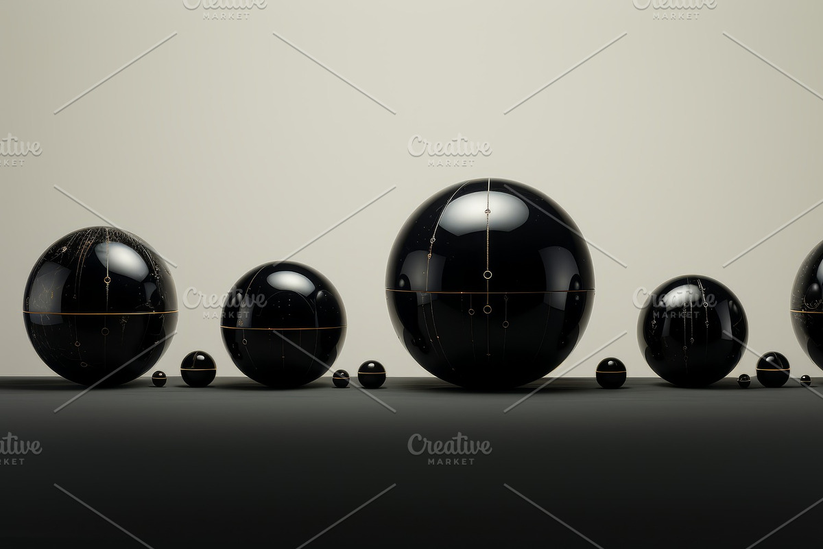 41 Black spheres illustrations, an Object Illustration by Handmadefont (Photo 19 of 41)