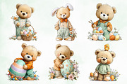 Whimsical Easter Teddy Bear Clipart, an Illustration by Creative Art (Thumbnail 6 of 8)