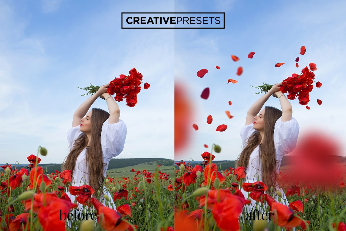 Wild Poppies Photo Overlays, a Layer Style Add-On by CreativePresets.com (Photo 4 of 12)