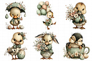 Whimsical Easter Duck Clipart, an Illustration by Daily.Designs (Thumbnail 7 of 7)
