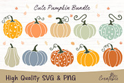 Cute Pumpkin SVG Bundle, an Object Graphic by Createble (Thumbnail 1 of 7)
