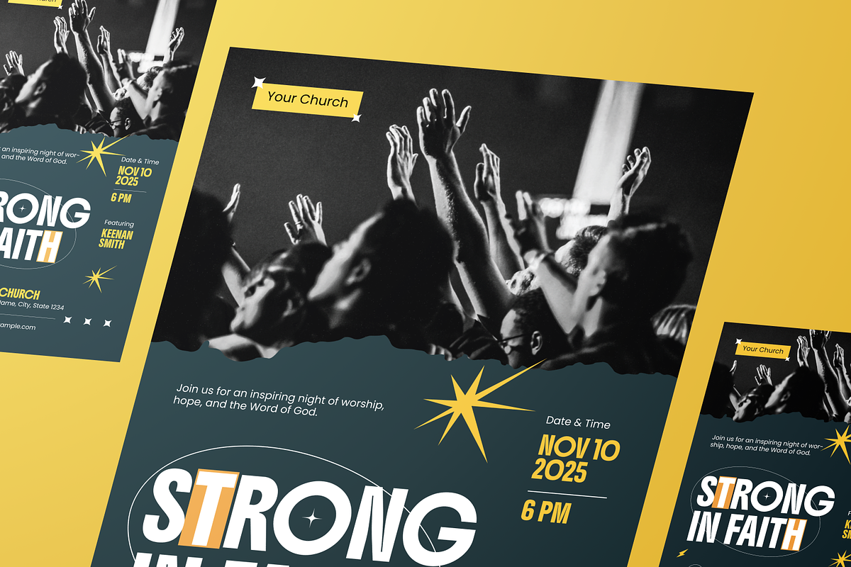 Inspirational Gospel Flyer Set, a Flyer Template by Annora Studio (Photo 6 of 6)