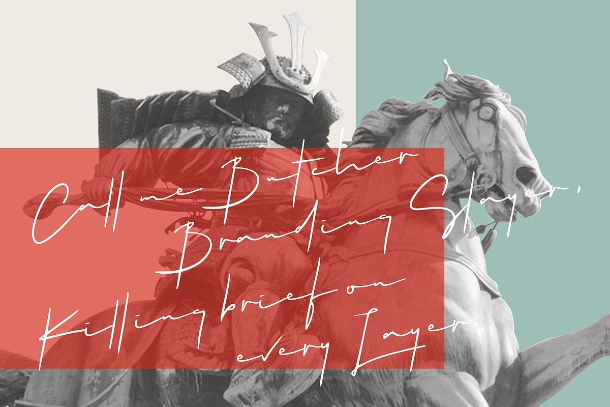 Hellios Signature Font preview 6