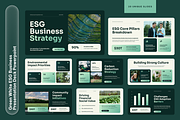 Green White ESG Business, a Presentation Template by Sixtemp (Thumbnail 1 of 3)