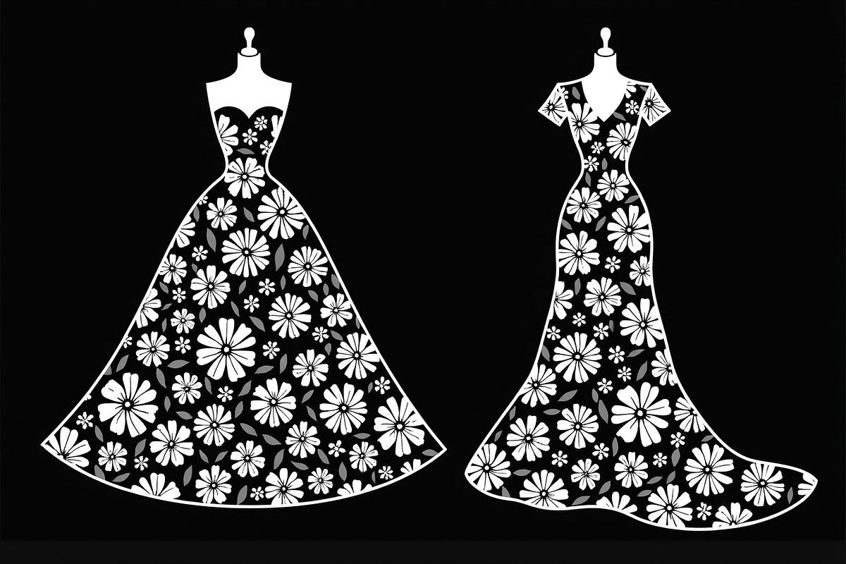 Fashion Dress Silhouette Bundle, an Illustration by BIPLOB EXPERT (Photo 2 of 21)