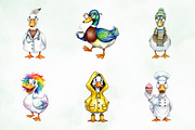 Quirky Duck Sublimation Clipart, an Illustration by Creative Art (Thumbnail 5 of 9)