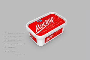 Plastic Container Mockup 400g