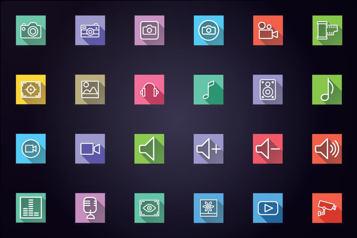 Media - Audio, Video & Photo Icons, a Solid Icon by FlatLineIcons (Photo 2 of 5)