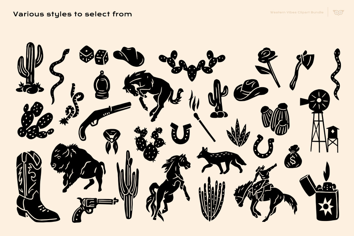 Western Vibes Clipart Bundle, an Object Illustration by ClayStudio (Photo 7 of 8)