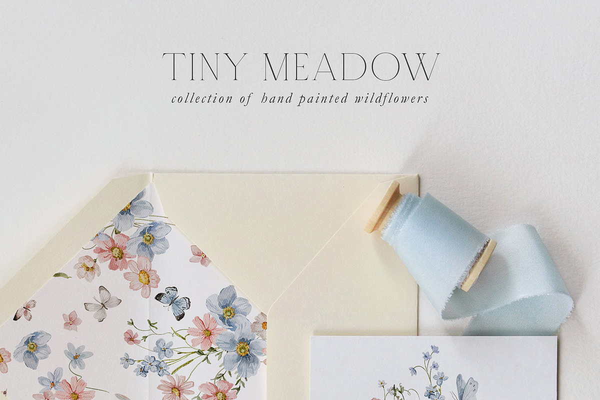 Watercolor Tiny Meadow, a Decorative Illustration by AleksaArt (Photo 11 of 13)