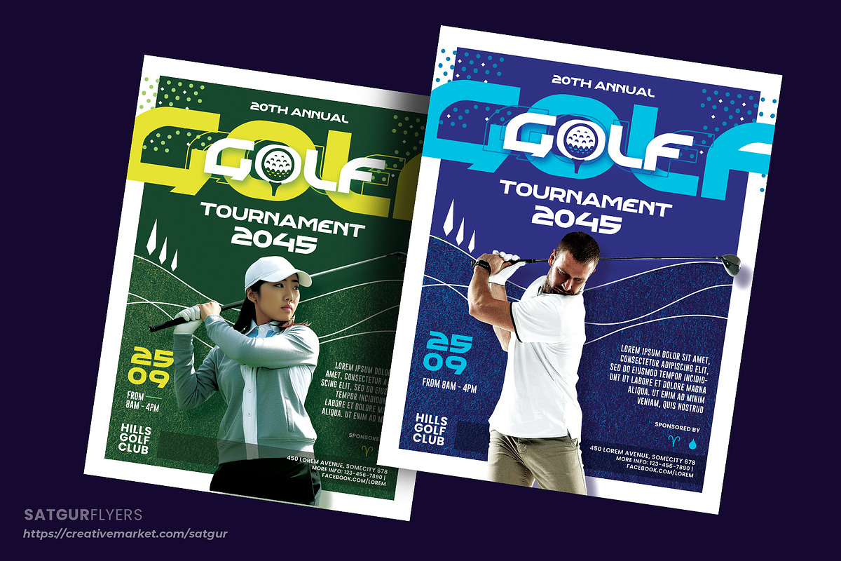 Golf Tournament Flyer Template - PSD, a Flyer Template by Satgur Graphic Design (Photo 1 of 9)
