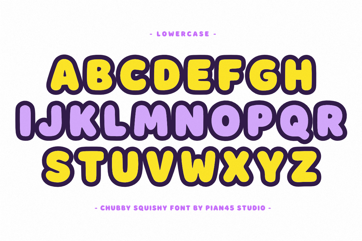 Chubby Squishy - Retro Bubble Font, a Handwritten Font by Pian45 Studio (Photo 6 of 8)