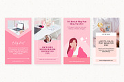Pink Blogger Instagram Stories Canva, a Social Media Template by Crevo Studio (Thumbnail 5 of 8)