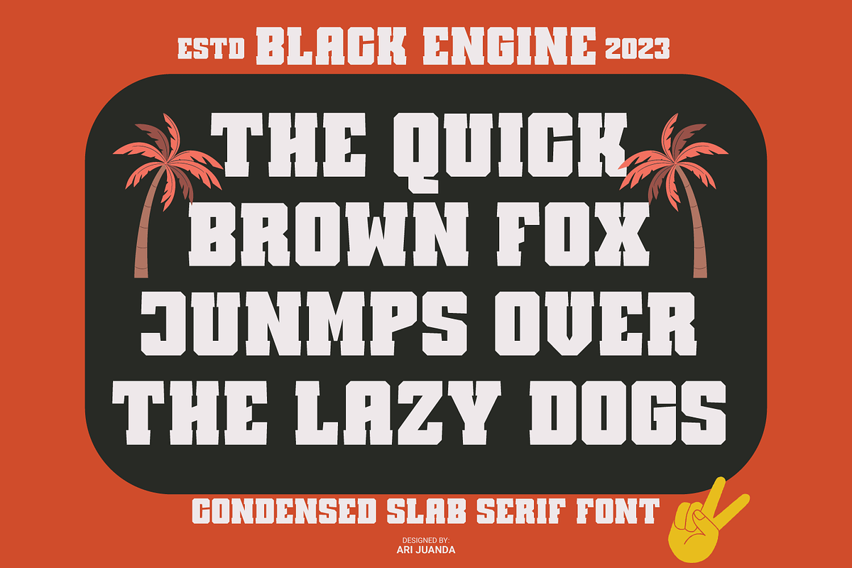 Black Engine, a Slab Serif Font by Linecreative (Photo 3 of 8)