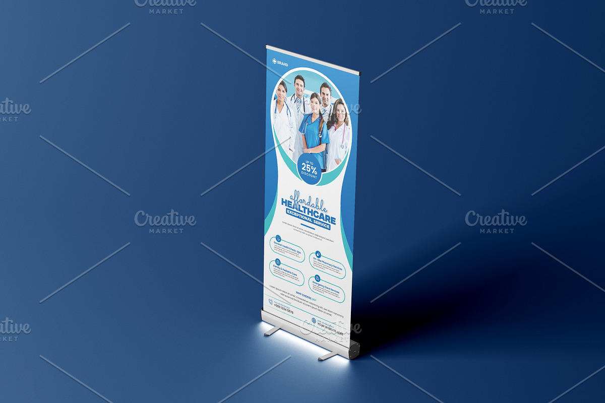 Healthcare Roll-up Banner Template, a Poster Template by vectorlnk (Photo 3 of 4)