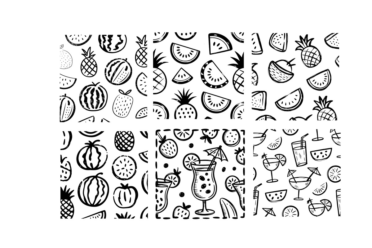 14 svg items Cocktail and Fruits set, a Background Graphic by SketchArtStudio (Photo 3 of 4)