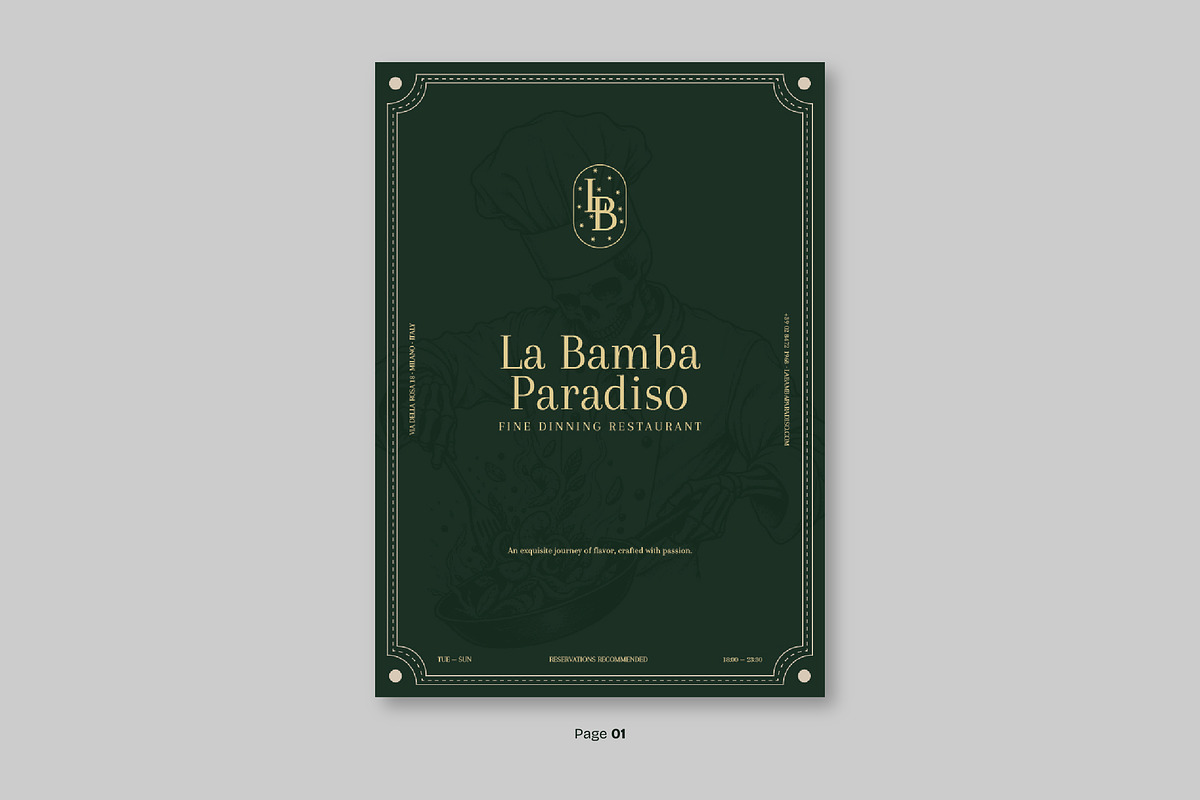 Luxury Fine Dining Restaurant Menu, a Flyer Template by Sundaylab (Photo 2 of 3)