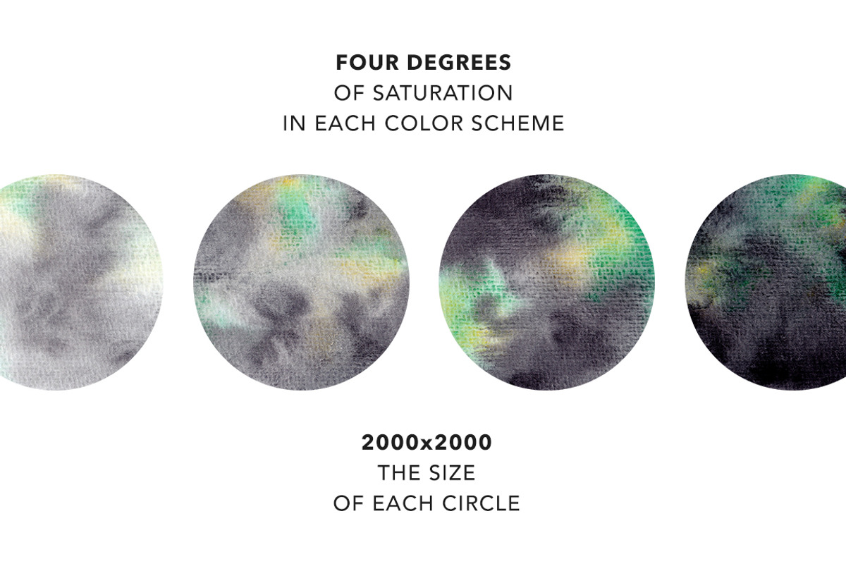 Watercolor Circles. Black Collection, a Texture Graphic by Olga Olmix (Photo 5 of 5)