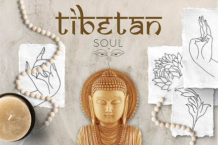 Tibetan Soul. Illustration Set