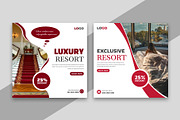 Luxury Hotels Social Media Post, a Social Media Template by Designgrove (Thumbnail 2 of 2)