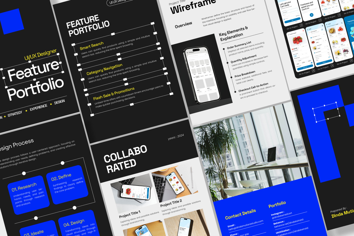 UX Case Study Portfolio Brochure, a Brochure Template by twinstd (Photo 6 of 6)