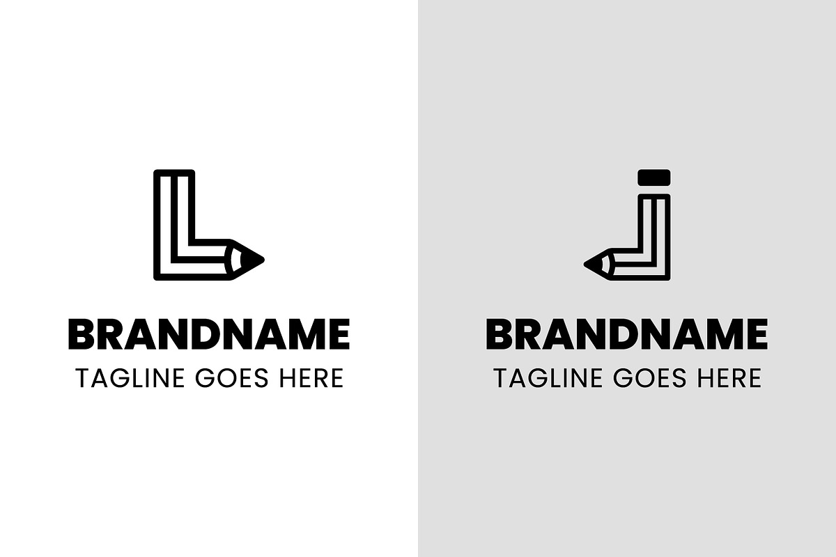Letter L J Pencil Logo, a Branding & Logo Template by Pray Art Design Studio