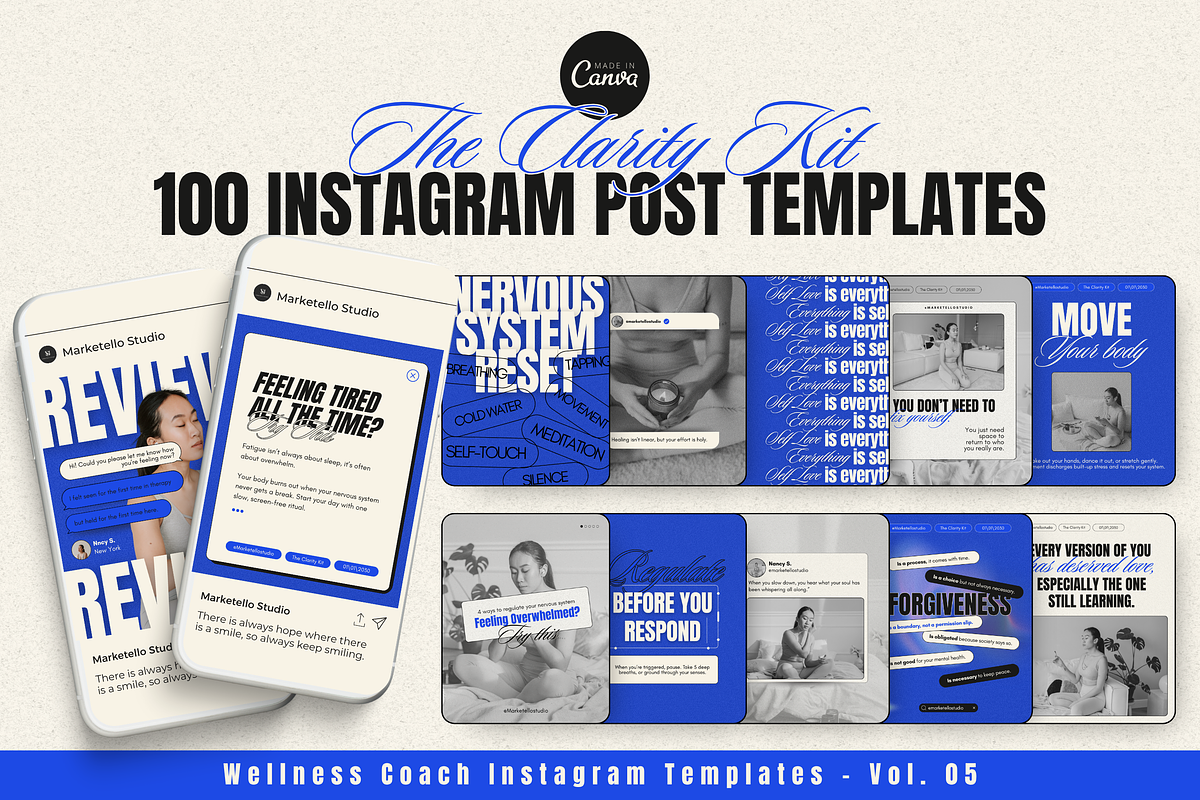 100 Instagram Post Templates I CANVA