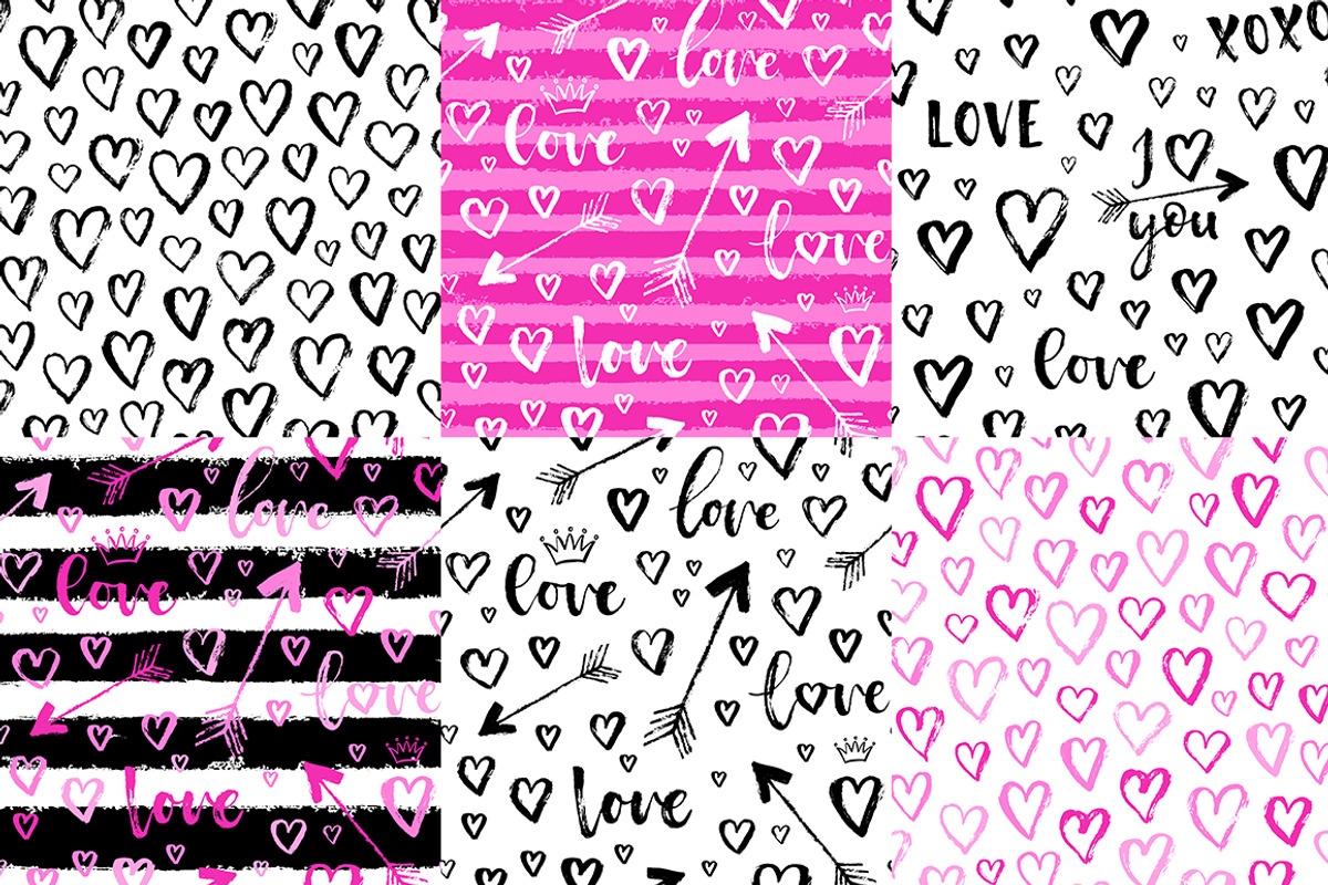 Love patterns set, a Pattern Graphic by Midstream (Photo 1 of 3)
