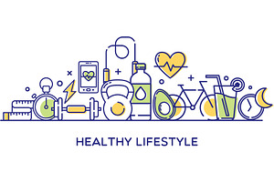 Healthy lifestyle Illustration