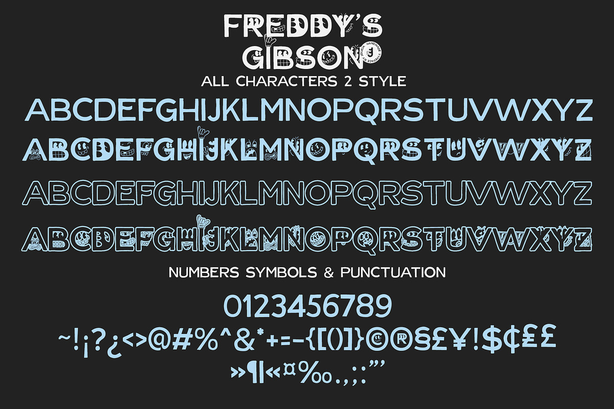 Freddy Gibson | Handmade Emoji Font, a Sans Serif Font by Jolicia Type (Photo 9 of 15)