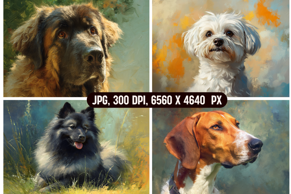 German Dogs Painterly Portraits, an Animal Illustration by PrintHaven Designs (Photo 5 of 11)